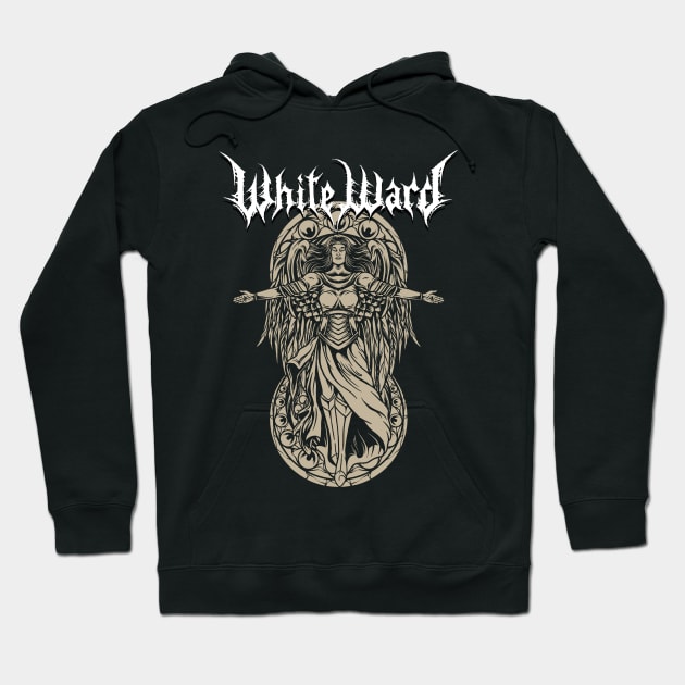 White Ward metal Hoodie by Karyljnc